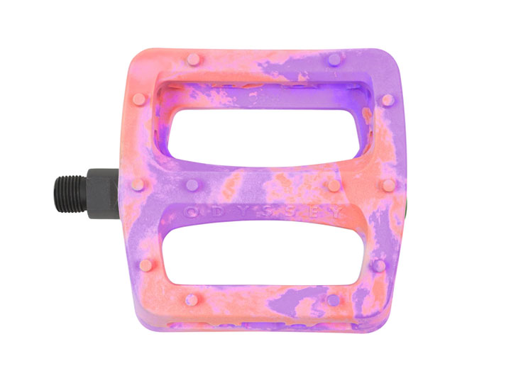 ODYSSEY TWISTED PRO PC PEDALS -Purple/Bright Red Swirl-