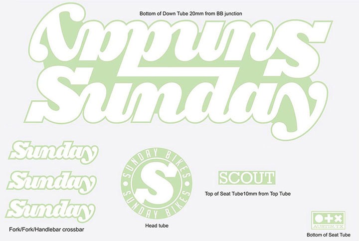 STICKER KIT, SUNDAY REPL for SCOUT (2022) - GLOSS WHITE