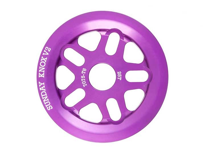 [New] SUNDAY KNOX V2 SPROCKET Anodized purple -25T-