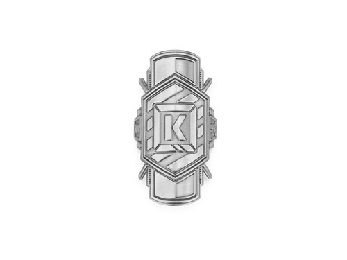 K-BRICK HEADTUBE BADGE Silver
