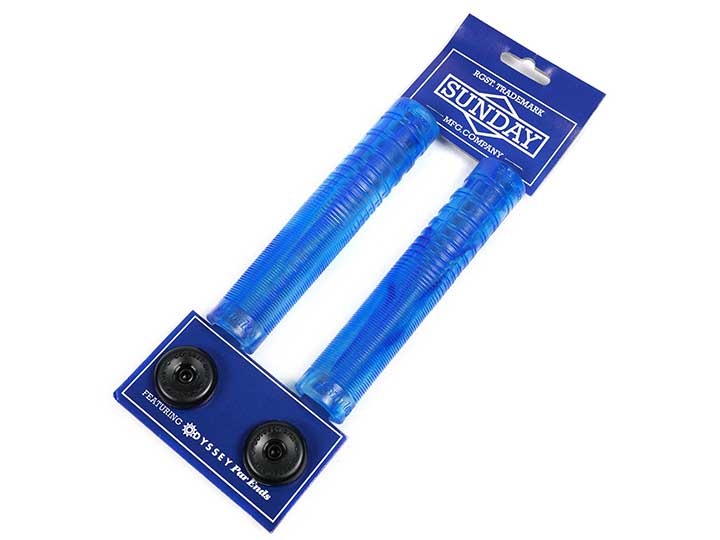 SUNDAY JAKE SEELEY SIGNATURE GRIPS -Clear / Blue Swirl (Jake Seeley signature)