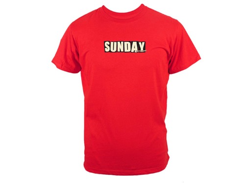 SUNDAY x BAKER SKATEBOARDS TEE Red [Limited Edition]